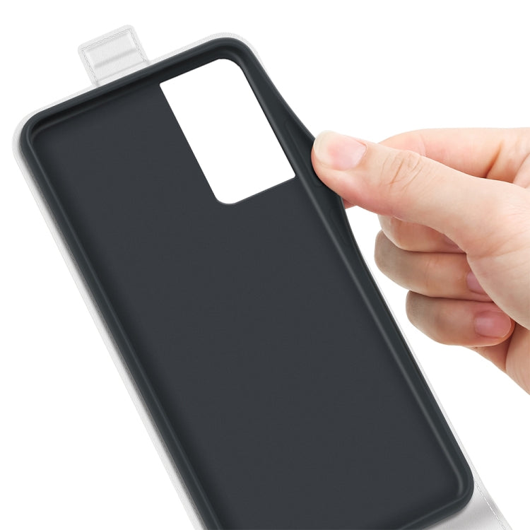 For TCL 40 SE R64 Texture Vertical Flip Leather Phone Case