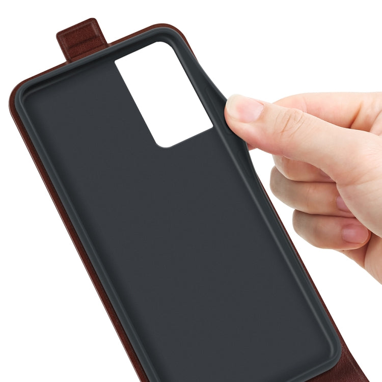 For TCL 40 SE R64 Texture Vertical Flip Leather Phone Case