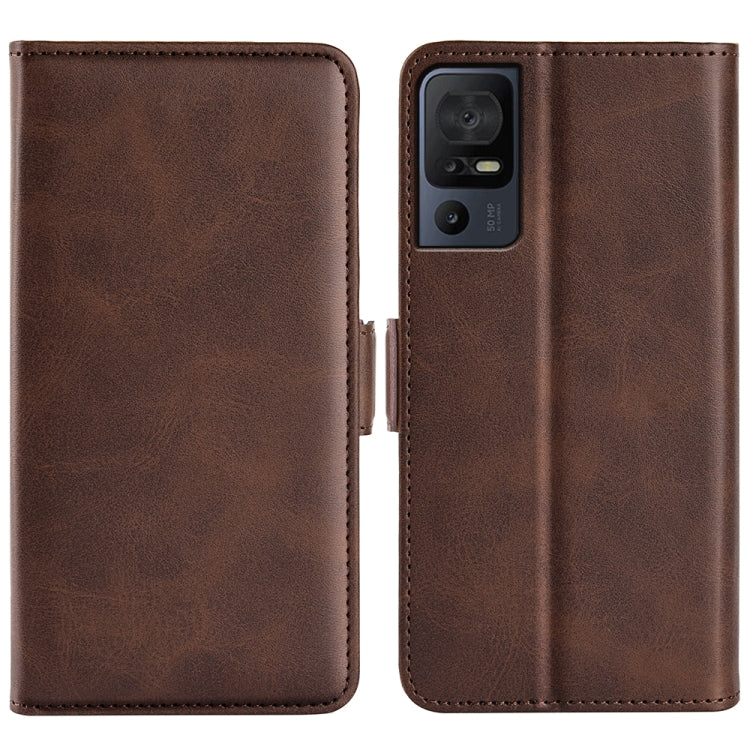 For TCL 40 SE Dual-side Magnetic Buckle Leather Phone Case