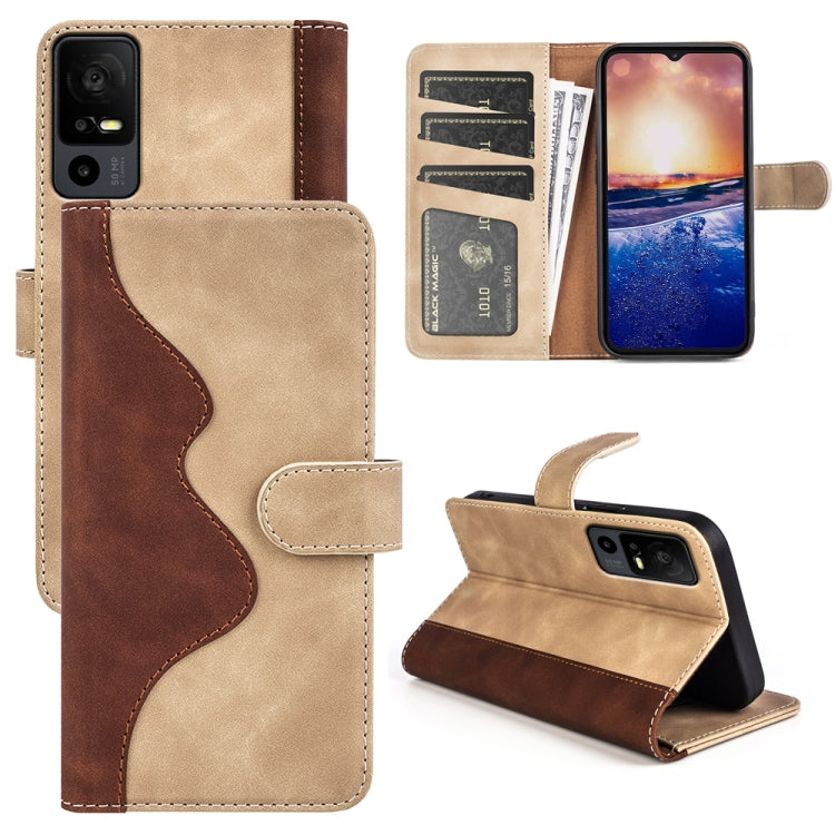 For TCL 40R Stitching Horizontal Flip Leather Phone Case