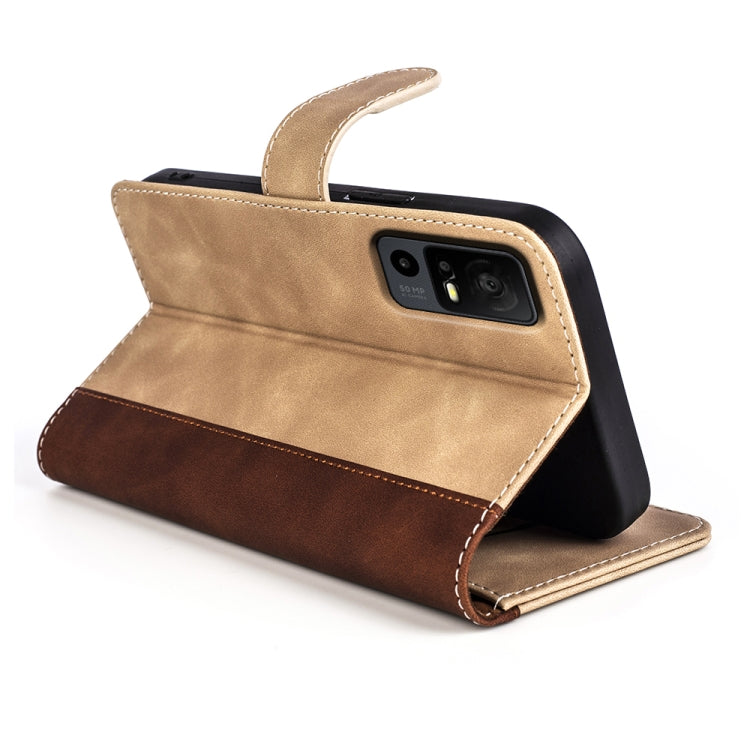 For TCL 40R Stitching Horizontal Flip Leather Phone Case