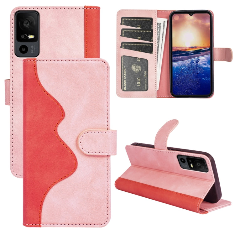 For TCL 40R Stitching Horizontal Flip Leather Phone Case