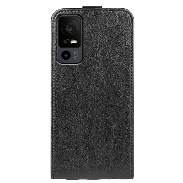 For TCL 40R R64 Texture Vertical Flip Leather Phone Case