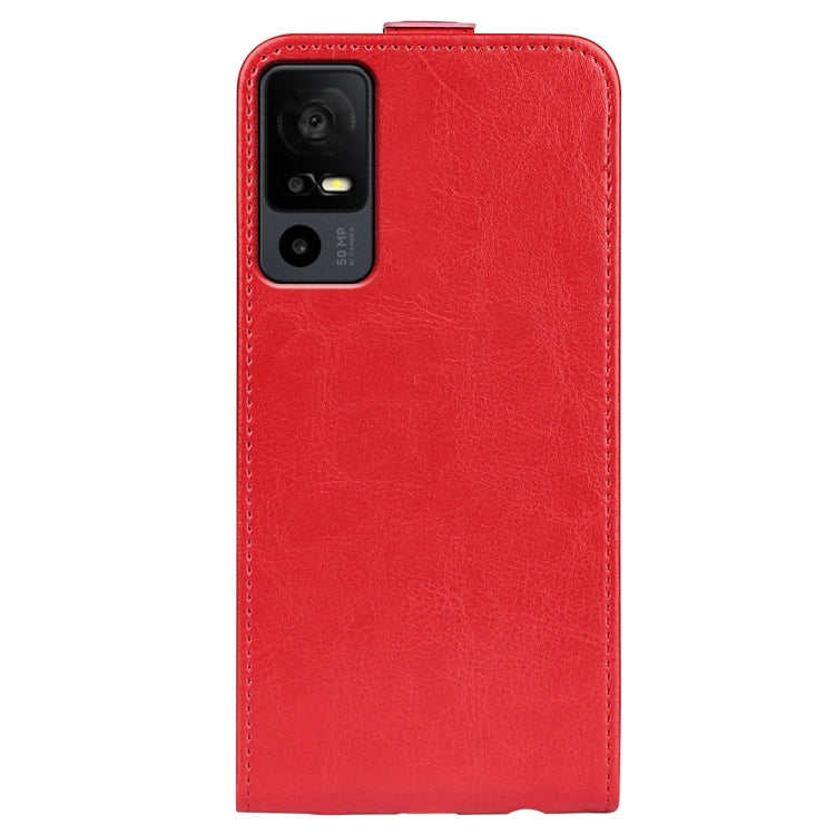 For TCL 40R R64 Texture Vertical Flip Leather Phone Case