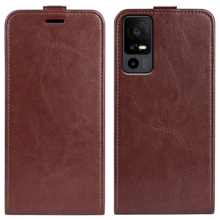 For TCL 40R R64 Texture Vertical Flip Leather Phone Case