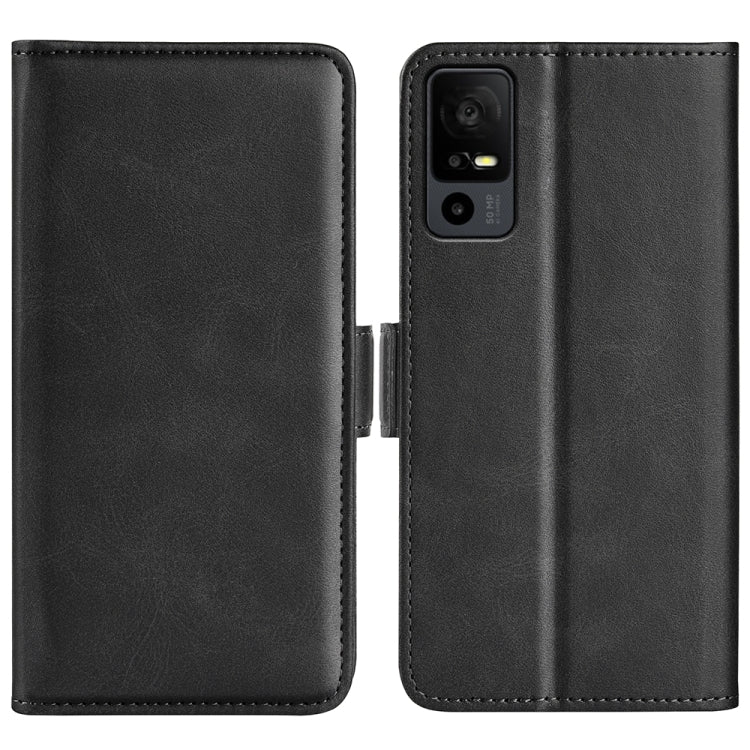 For TCL 40R Dual-side Magnetic Buckle Leather Phone Case