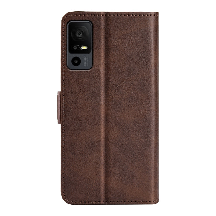For TCL 40R Dual-side Magnetic Buckle Leather Phone Case