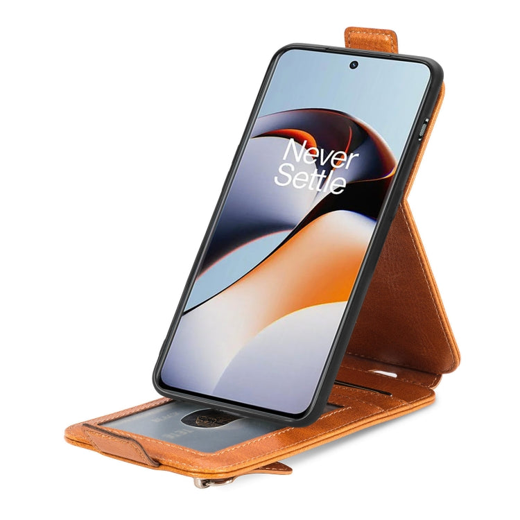 For OnePlus Ace 2 Zipper Wallet Vertical Flip Leather Phone Case