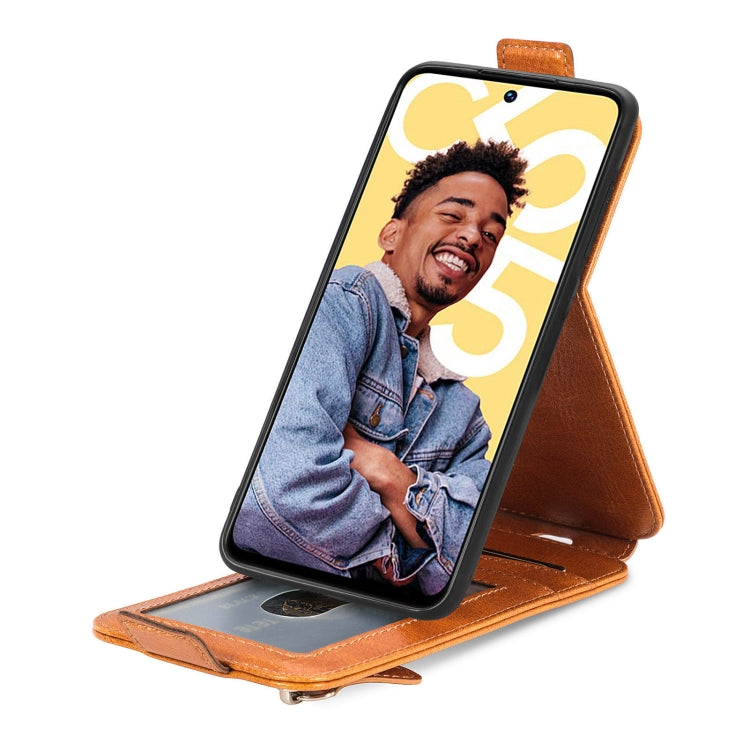 For Realme C55 Zipper Wallet Vertical Flip Leather Phone Case