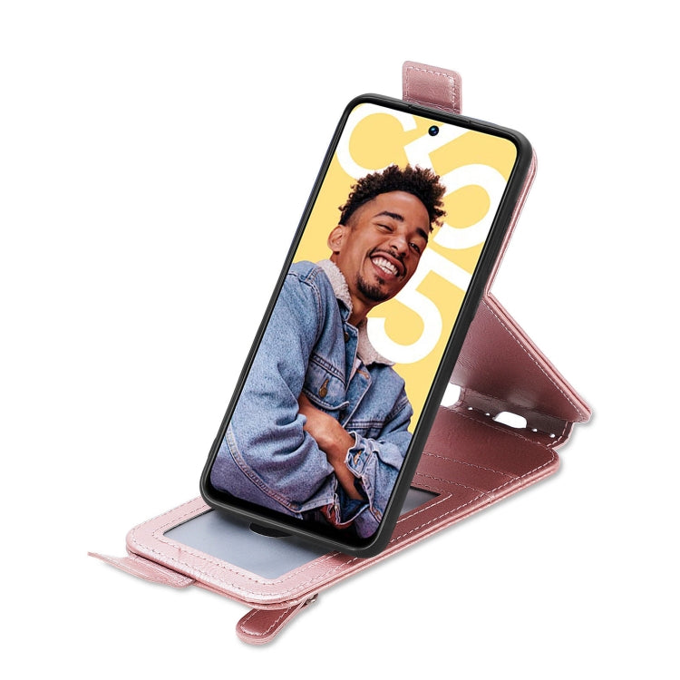 For Realme C55 Zipper Wallet Vertical Flip Leather Phone Case