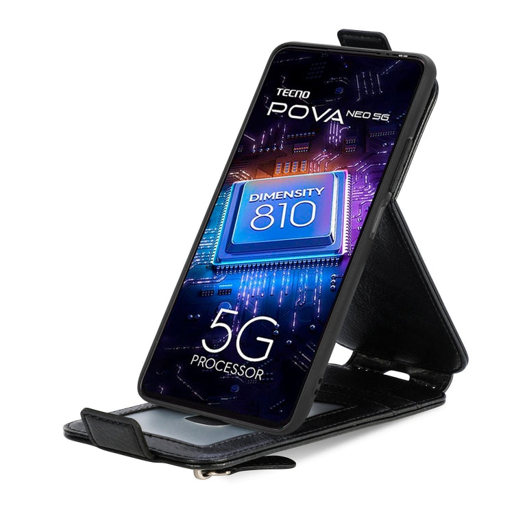 For Tecno Pova Neo 5G Zipper Wallet Vertical Flip Leather Phone Case