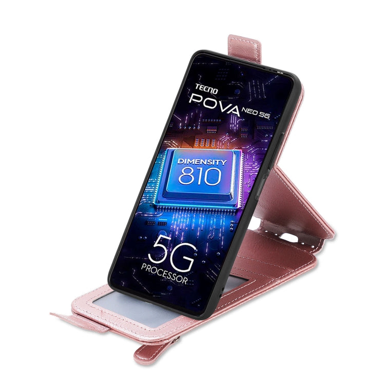 For Tecno Pova Neo 5G Zipper Wallet Vertical Flip Leather Phone Case