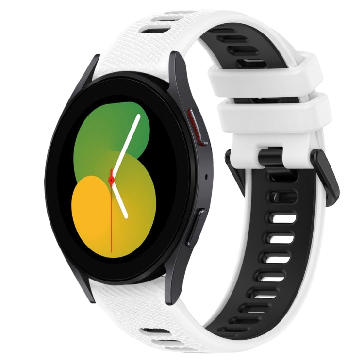 For Samsung Galaxy Watch5 44mm 20mm Sports Two-Color Silicone Watch Band