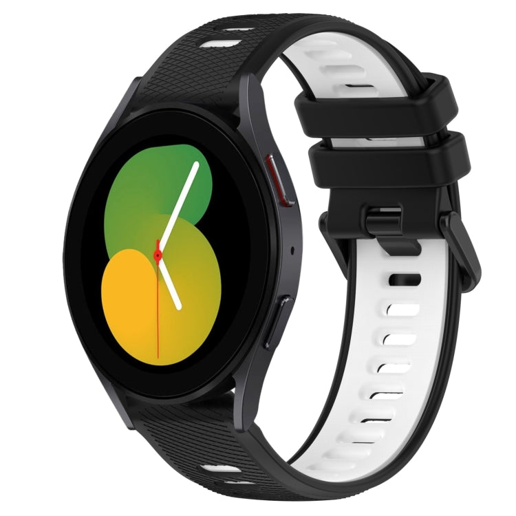 For Samsung Galaxy Watch5 44mm 20mm Sports Two-Color Silicone Watch Band