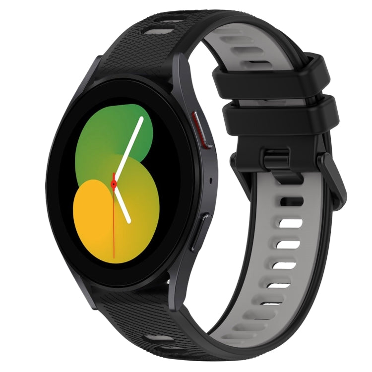 For Samsung Galaxy Watch5 44mm 20mm Sports Two-Color Silicone Watch Band