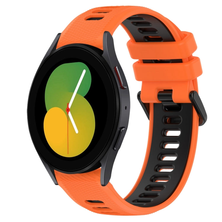 For Samsung Galaxy Watch5 40mm 20mm Sports Two-Color Silicone Watch Band