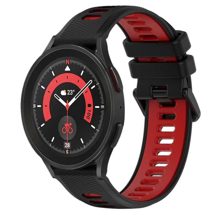 For Samsung Galaxy Watch5 Pro 45mm 20mm Sports Two-Color Silicone Watch Band