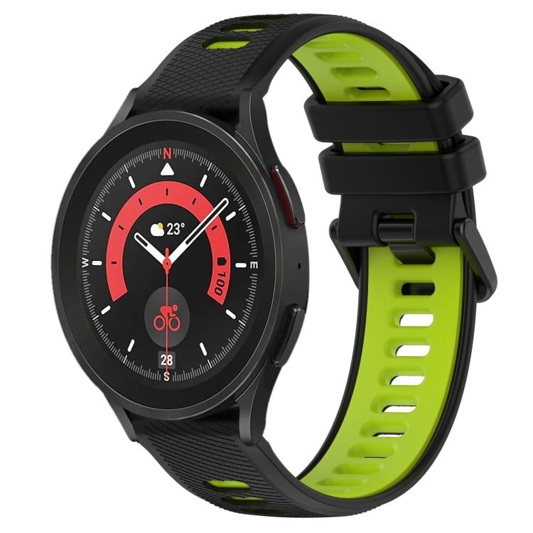 For Samsung Galaxy Watch5 Pro 45mm 20mm Sports Two-Color Silicone Watch Band