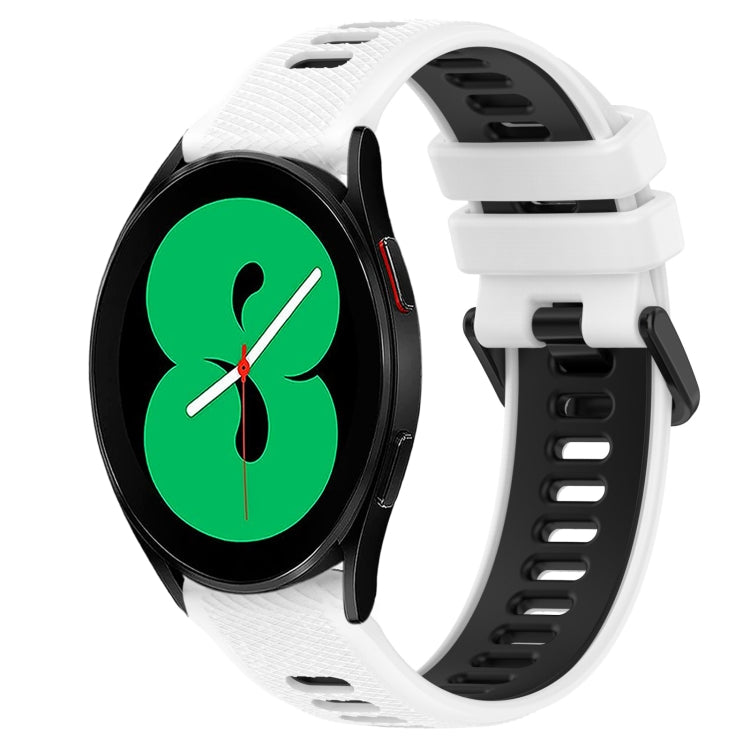 For Samsung Galaxy Watch4 44mm 20mm Sports Two-Color Silicone Watch Band