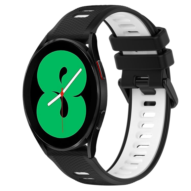 For Samsung Galaxy Watch4 44mm 20mm Sports Two-Color Silicone Watch Band