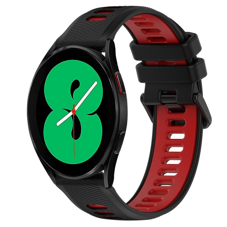 For Samsung Galaxy Watch4 44mm 20mm Sports Two-Color Silicone Watch Band