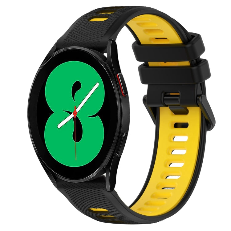 For Samsung Galaxy Watch4 44mm 20mm Sports Two-Color Silicone Watch Band