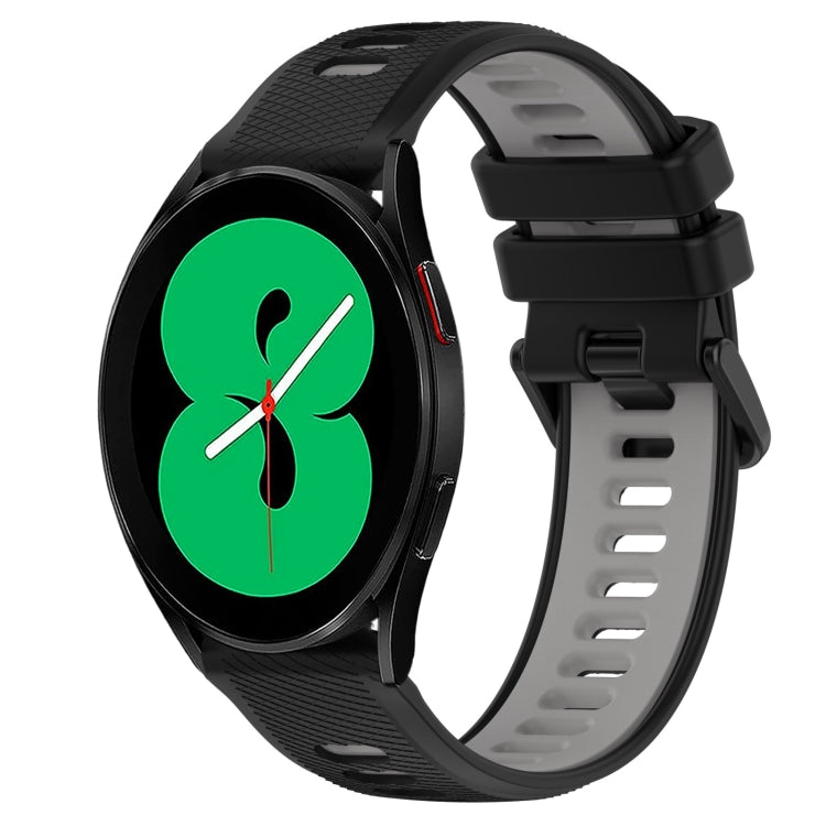 For Samsung Galaxy Watch4 44mm 20mm Sports Two-Color Silicone Watch Band