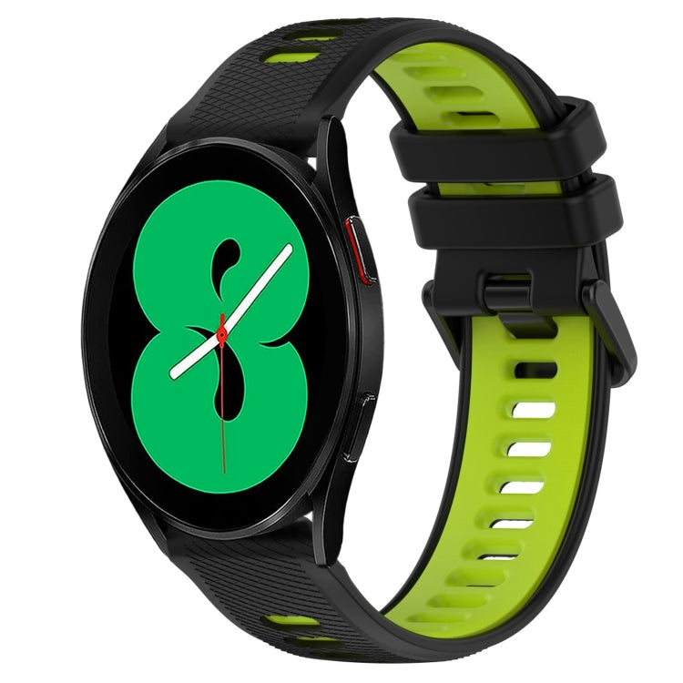 For Samsung Galaxy Watch4 44mm 20mm Sports Two-Color Silicone Watch Band