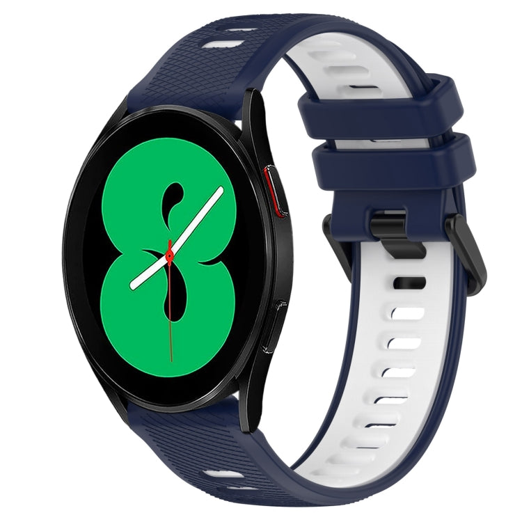 For Samsung Galaxy Watch4 44mm 20mm Sports Two-Color Silicone Watch Band