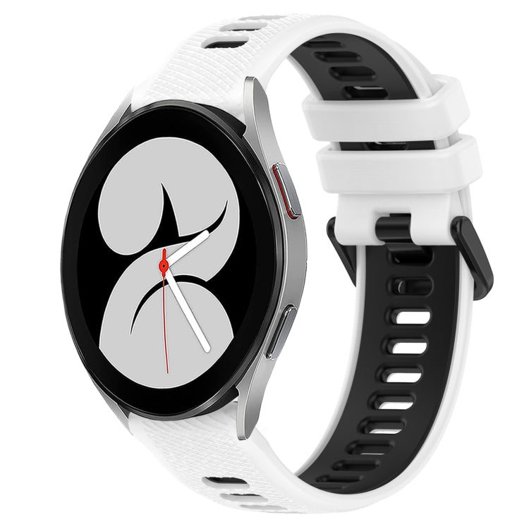 For Samsung Galaxy Watch4 40mm 20mm Sports Two-Color Silicone Watch Band