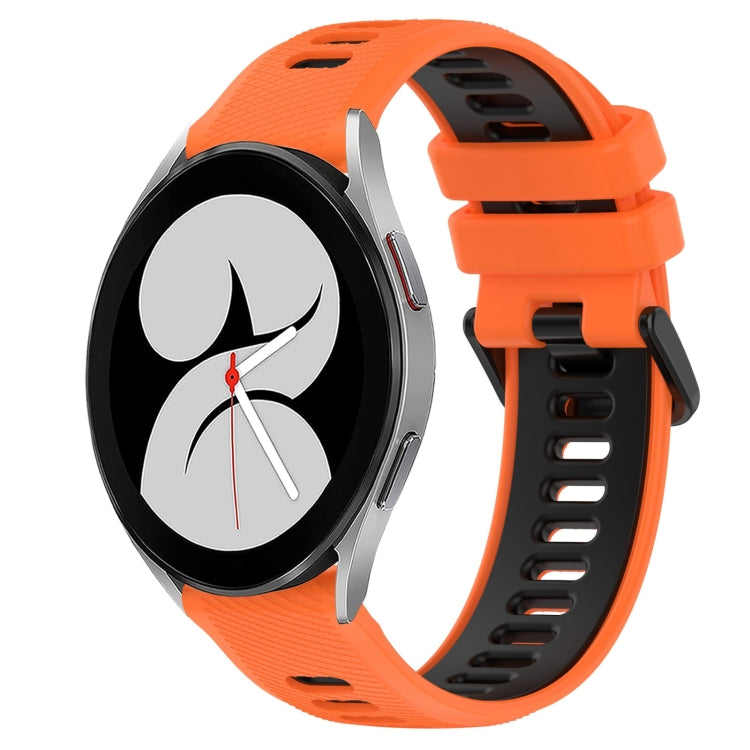 For Samsung Galaxy Watch4 40mm 20mm Sports Two-Color Silicone Watch Band
