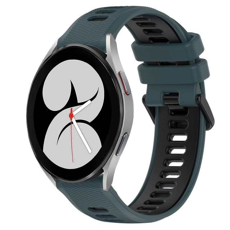 For Samsung Galaxy Watch4 40mm 20mm Sports Two-Color Silicone Watch Band