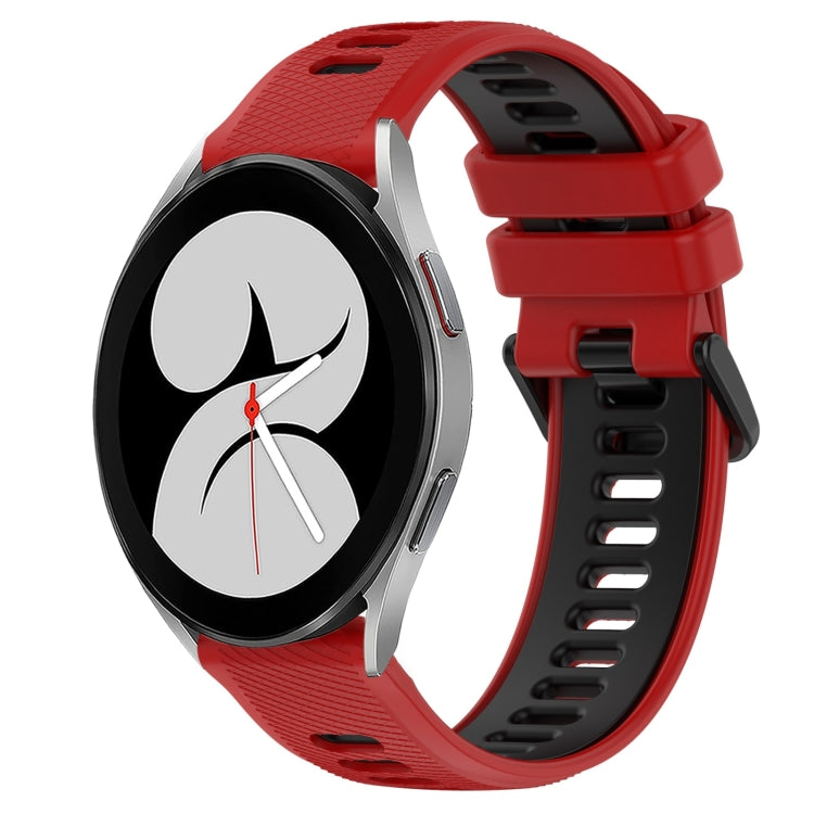 For Samsung Galaxy Watch4 40mm 20mm Sports Two-Color Silicone Watch Band