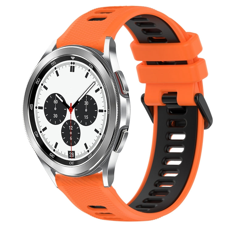 For Samsung  Galaxy Watch4 Classic 42mm 20mm Sports Two-Color Silicone Watch Band