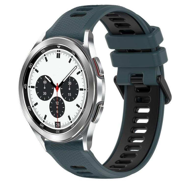 For Samsung  Galaxy Watch4 Classic 42mm 20mm Sports Two-Color Silicone Watch Band