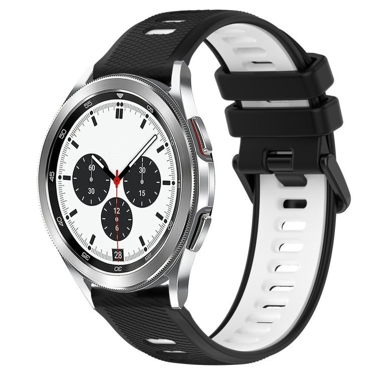 For Samsung  Galaxy Watch4 Classic 42mm 20mm Sports Two-Color Silicone Watch Band