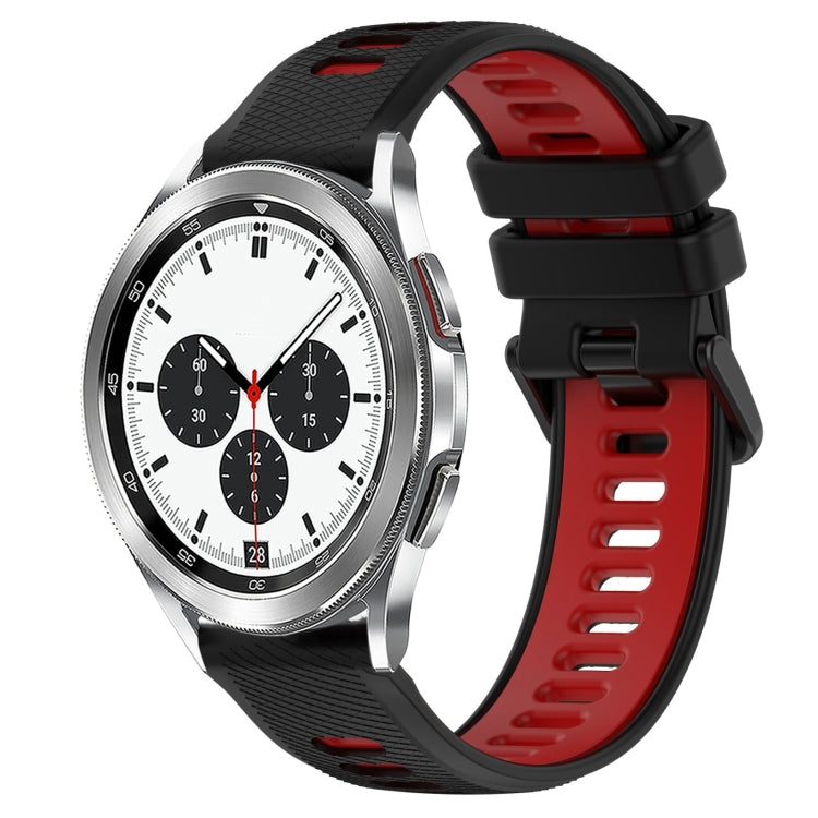 For Samsung  Galaxy Watch4 Classic 42mm 20mm Sports Two-Color Silicone Watch Band