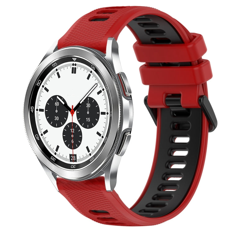 For Samsung  Galaxy Watch4 Classic 42mm 20mm Sports Two-Color Silicone Watch Band