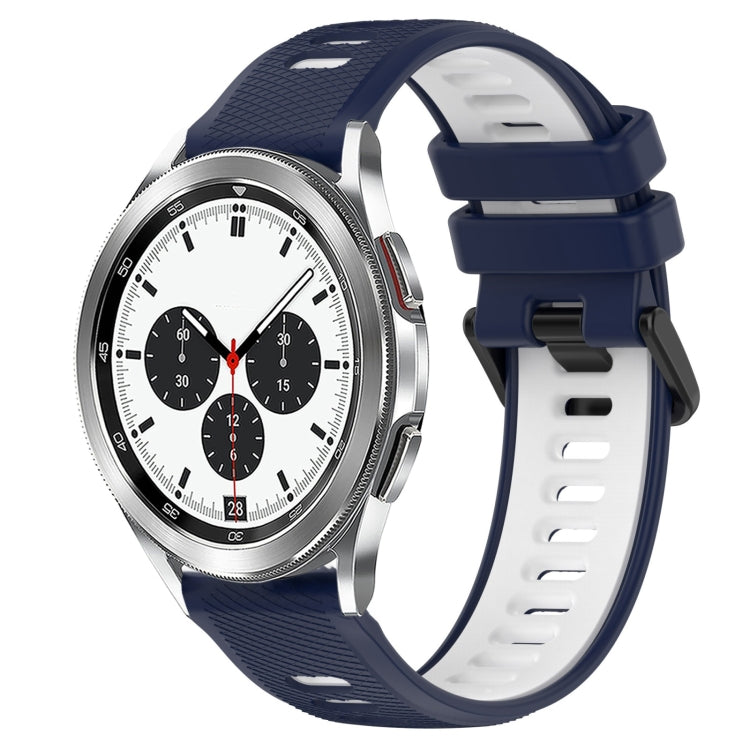 For Samsung  Galaxy Watch4 Classic 42mm 20mm Sports Two-Color Silicone Watch Band