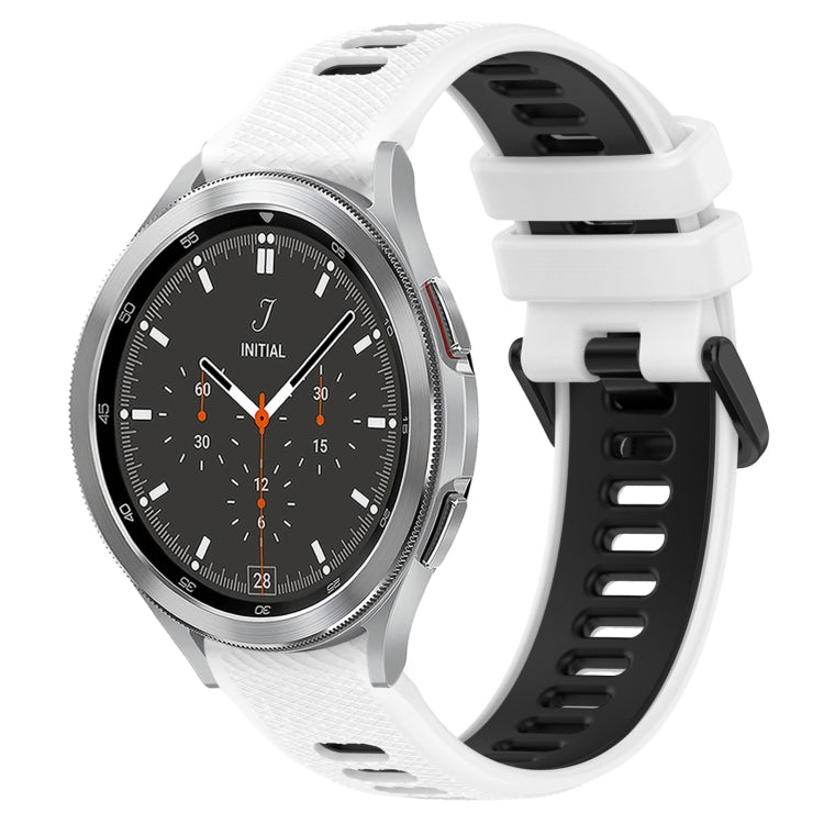For Samsung  Galaxy Watch4 Classic 46mm 20mm Sports Two-Color Silicone Watch Band
