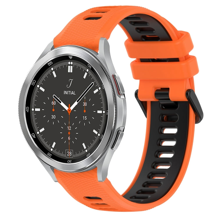 For Samsung  Galaxy Watch4 Classic 46mm 20mm Sports Two-Color Silicone Watch Band