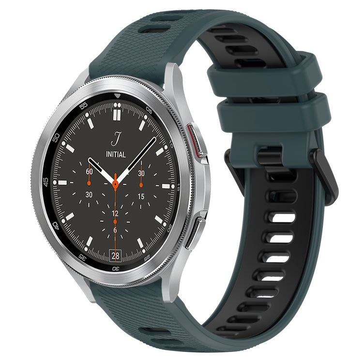 For Samsung  Galaxy Watch4 Classic 46mm 20mm Sports Two-Color Silicone Watch Band