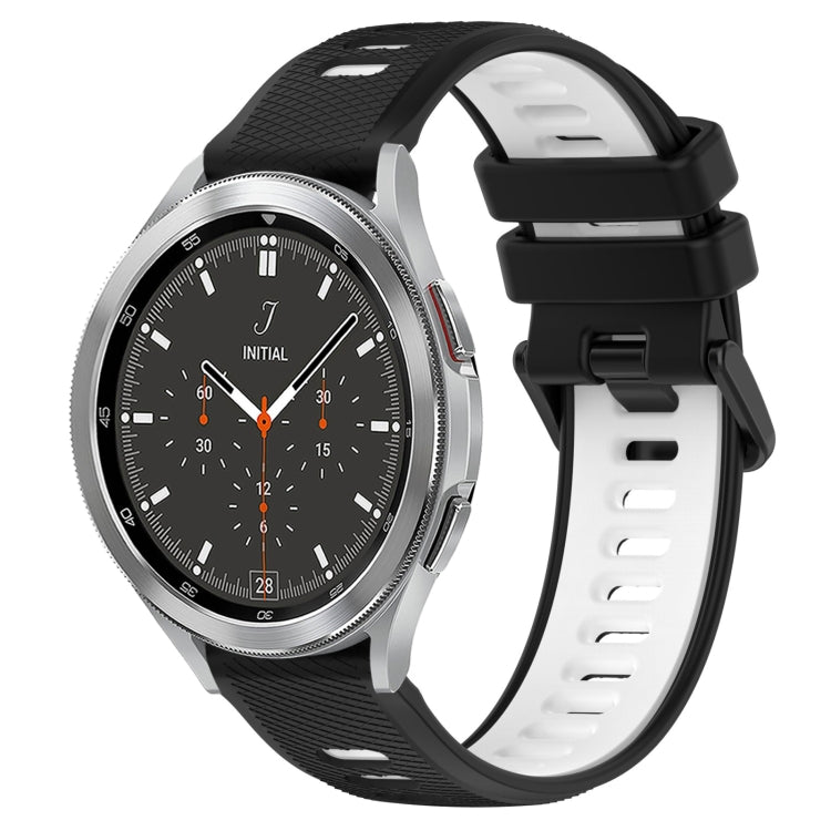 For Samsung  Galaxy Watch4 Classic 46mm 20mm Sports Two-Color Silicone Watch Band