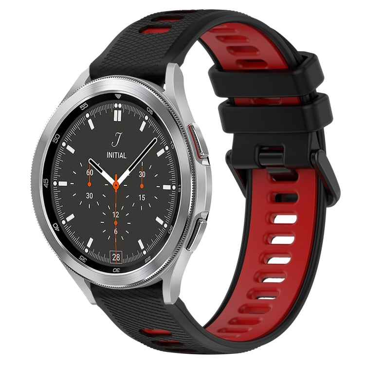 For Samsung  Galaxy Watch4 Classic 46mm 20mm Sports Two-Color Silicone Watch Band