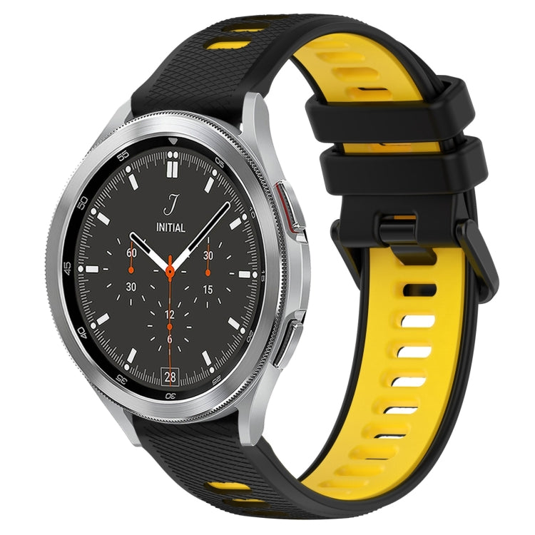For Samsung  Galaxy Watch4 Classic 46mm 20mm Sports Two-Color Silicone Watch Band