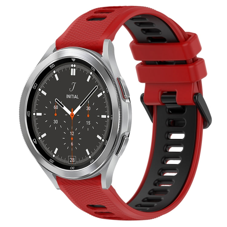 For Samsung  Galaxy Watch4 Classic 46mm 20mm Sports Two-Color Silicone Watch Band