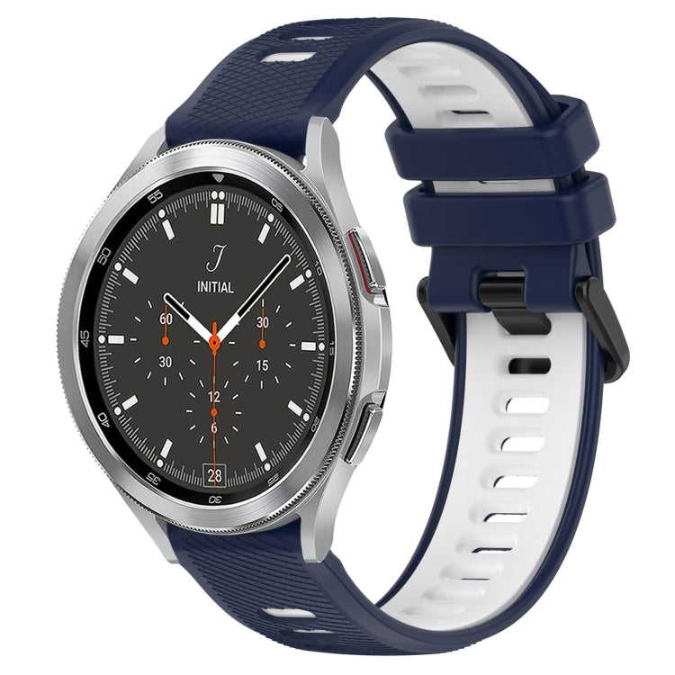 For Samsung  Galaxy Watch4 Classic 46mm 20mm Sports Two-Color Silicone Watch Band