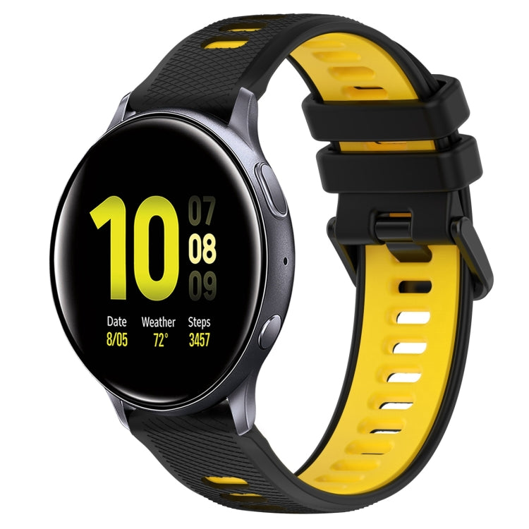 For Samsung Galaxy Watch Active2 40mm 20mm Sports Two-Color Silicone Watch Band
