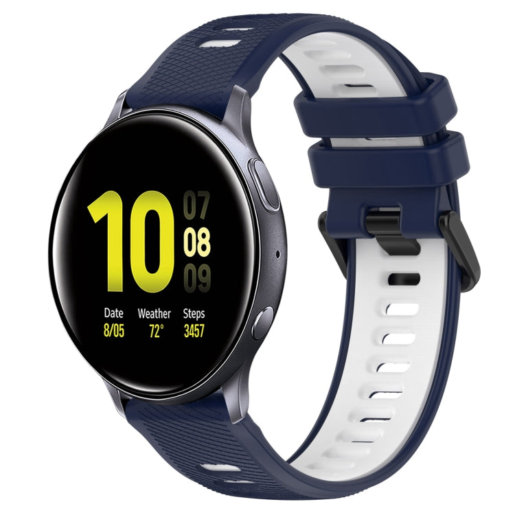 For Samsung Galaxy Watch Active2 40mm 20mm Sports Two-Color Silicone Watch Band