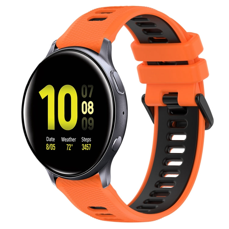 For Samsung Galaxy Watch Active2 44mm 20mm Sports Two-Color Silicone Watch Band
